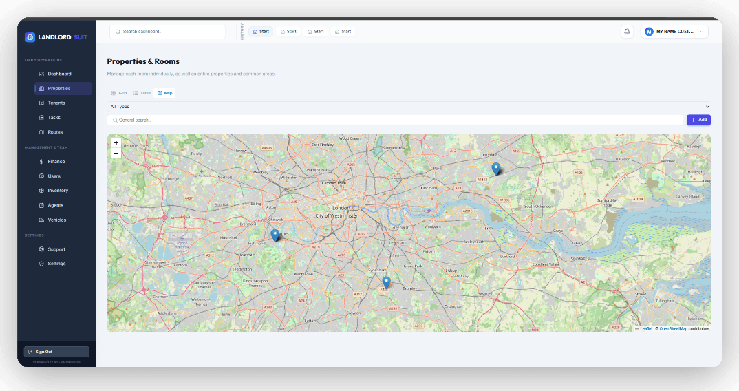 Properties & Units Map